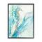 Stupell Industries Nautical Seahorse Blue Fluid Ocean Water in Black Frame Wall Art